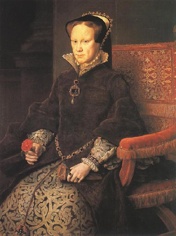 MOR VAN DASHORST, Anthonis Portrait of Mary, Queen of England gg Sweden oil painting art